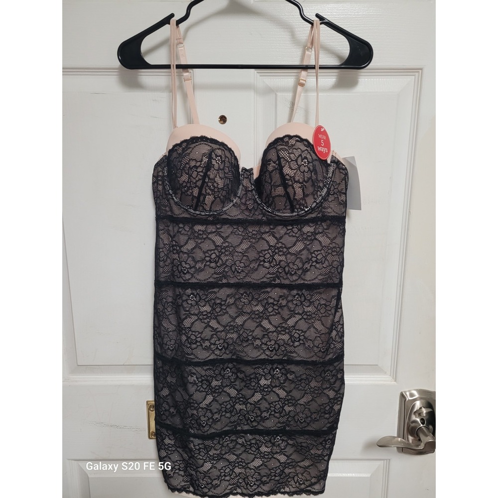 Skinnygirl Smoothers and Shapers Shapewear in Alluring Nude/Black Lace NWT SZ XL